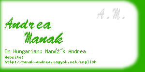 andrea manak business card